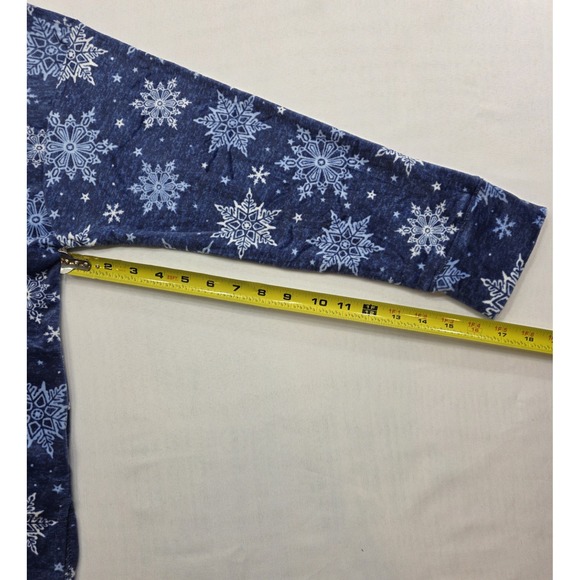 Nautica Women's Blue w Snowflakes Fleece 2 Piece Pajama Set. New. Size L - Picture 14 of 16